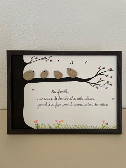 Cadre galets "Famille"