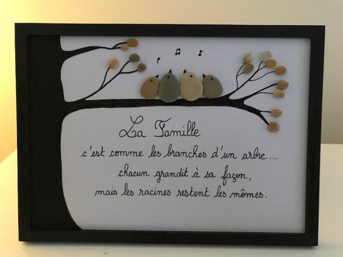 Cadre galets "Famille"