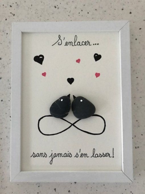 Cadre galets collection "Amour"