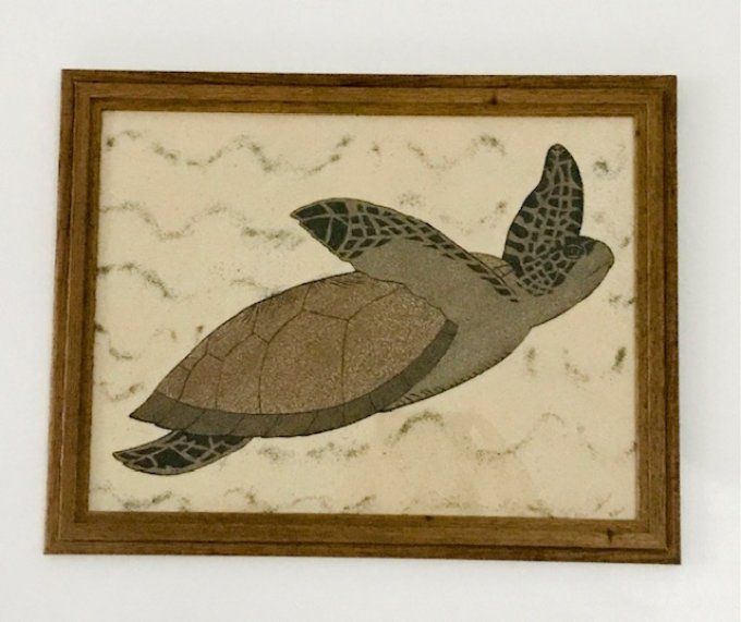 Tableau de sable "Tortue"