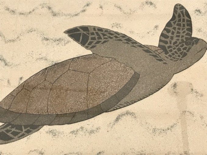 Tableau de sable "Tortue"