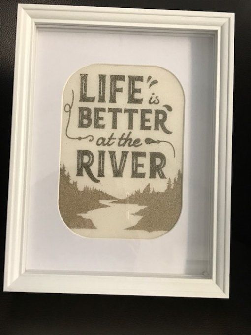 Vitrine sable "River"