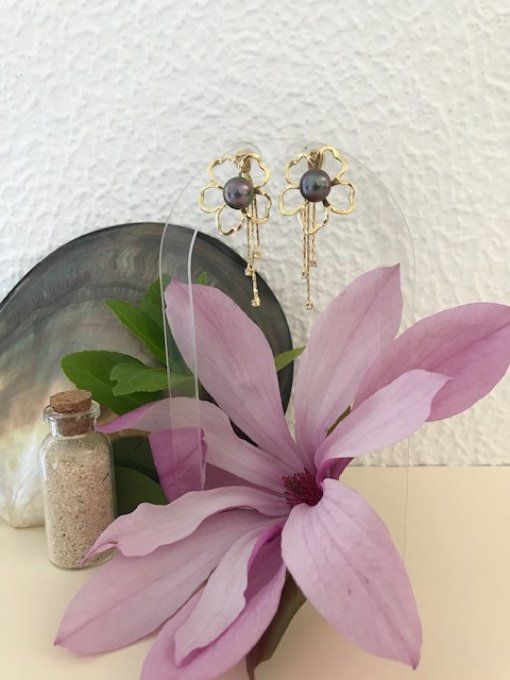 boucles d'oreilles "Frangipanier"