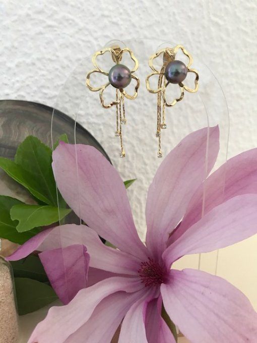 boucles d'oreilles "Frangipanier"