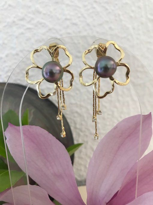 boucles d'oreilles "Frangipanier"