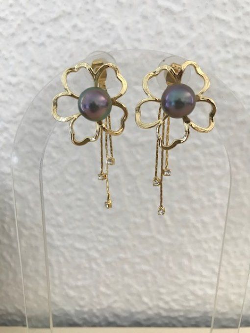 boucles d'oreilles "Frangipanier"