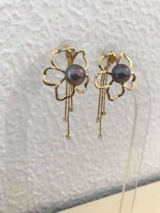 boucles d'oreilles "Frangipanier"