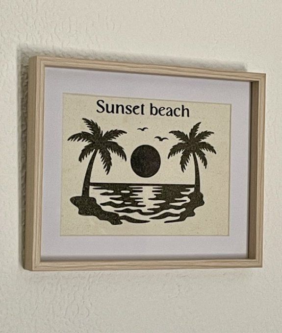 Tableau de sable "Sunset beach"