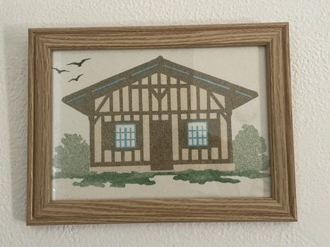Tableau de sable "Maison à colombage"