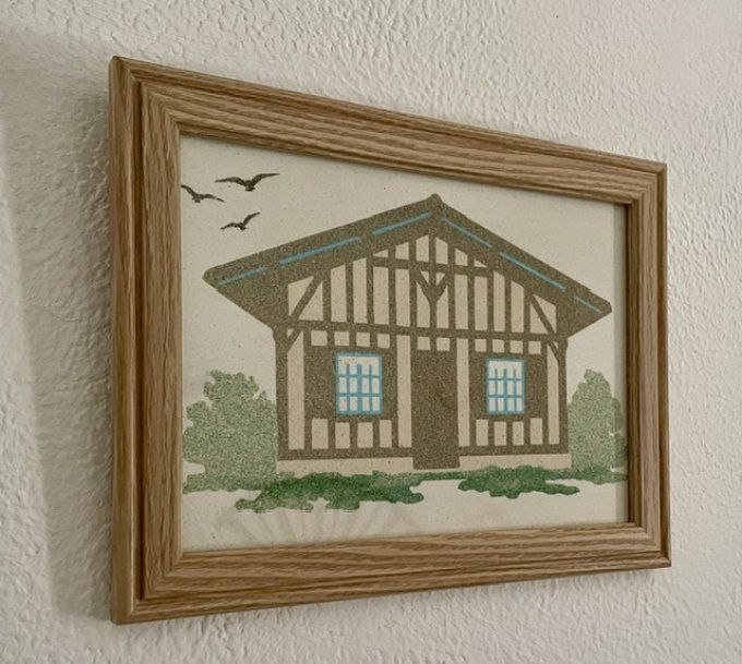 Tableau de sable "Maison à colombage"