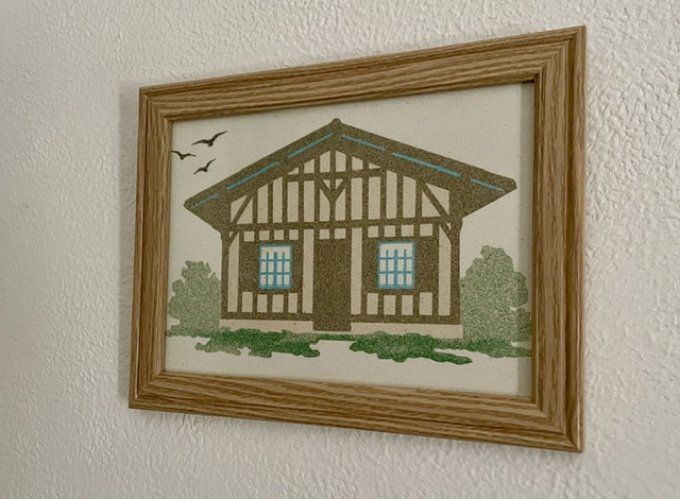 Tableau de sable "Maison à colombage"