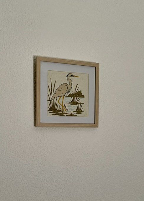 Tableau de sable "Héron"