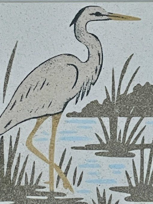Tableau de sable "Héron"