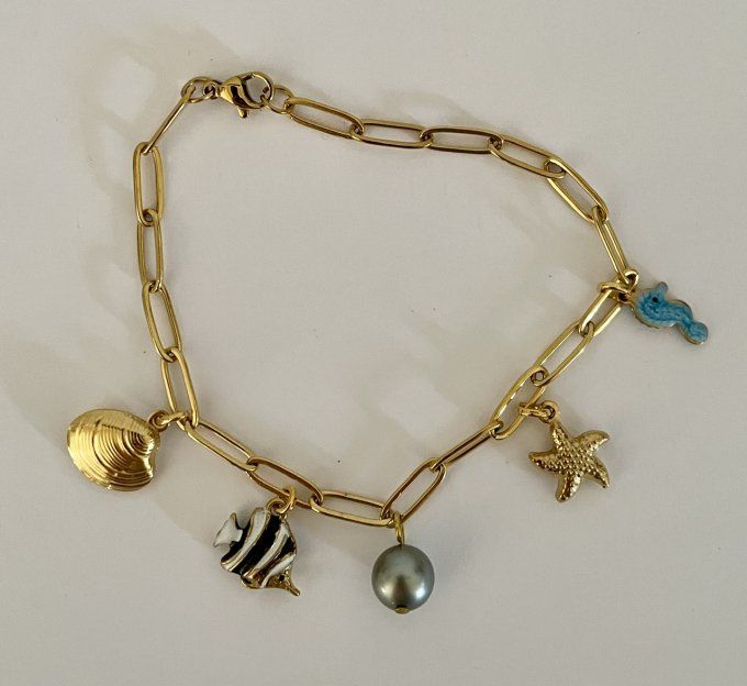 Bracelet "summer" doré