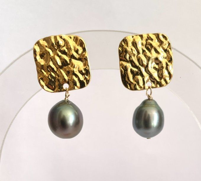 Boucles d'oreilles martellée