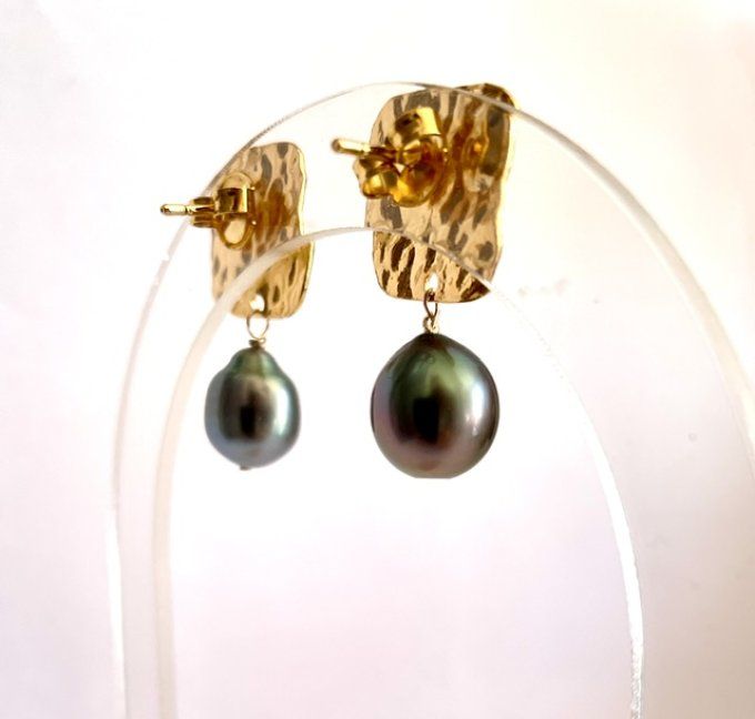 Boucles d'oreilles martellée