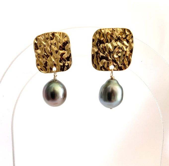 Boucles d'oreilles martellée