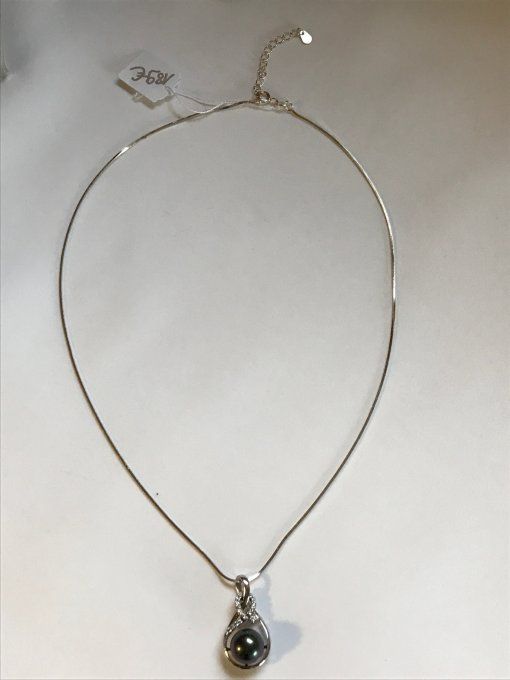 Pendentif "Infini" et perle de Tahiti