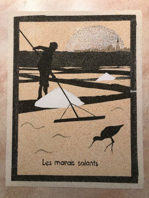 Tableau de Sable "Marais salant"