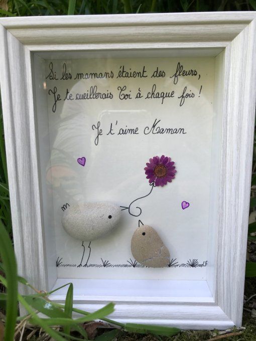 Tableau galet "Maman"