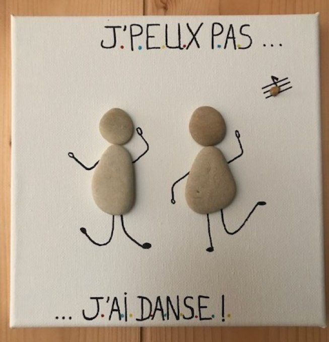 Tableau galets "Danse"