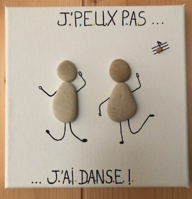Tableau galets "Danse"