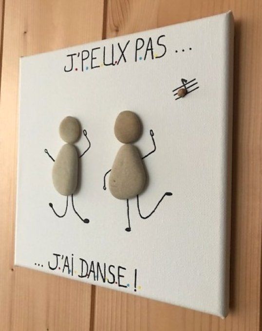 Tableau galets "Danse"