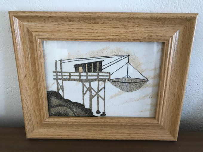 Tableau de sable "Carrelet"