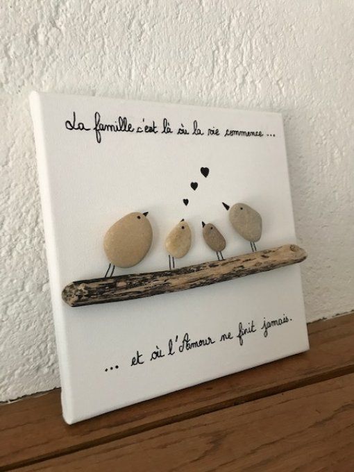 Cadre galets "Famille"
