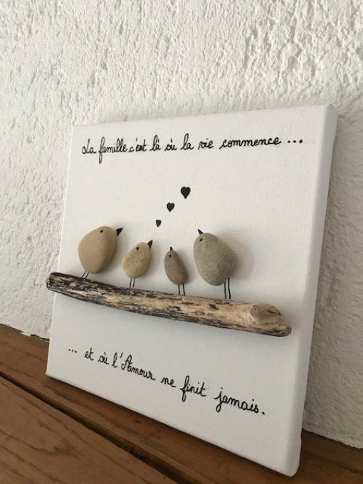 Cadre galets "Famille"
