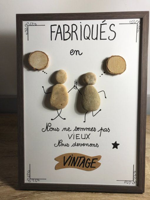 Cadre galets "Vintage"