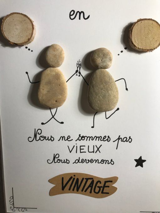 Cadre galets "Vintage"