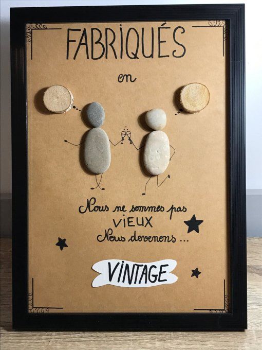 Cadre galets "Vintage"