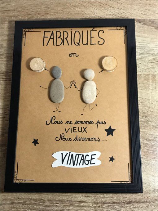 Cadre galets "Vintage"