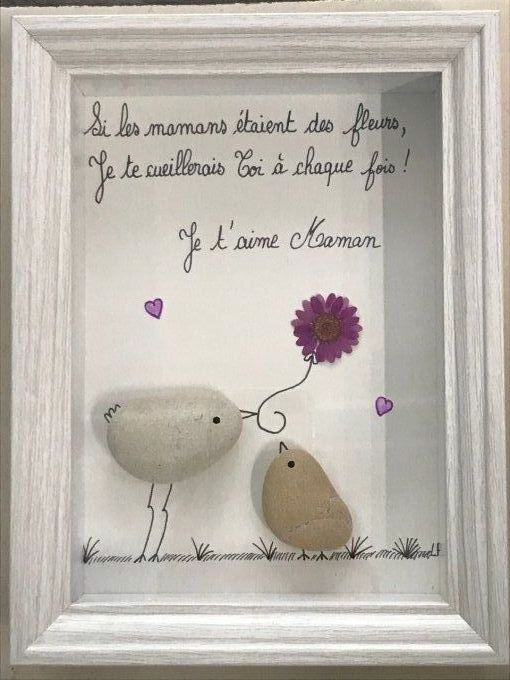 Tableau galet "Maman"